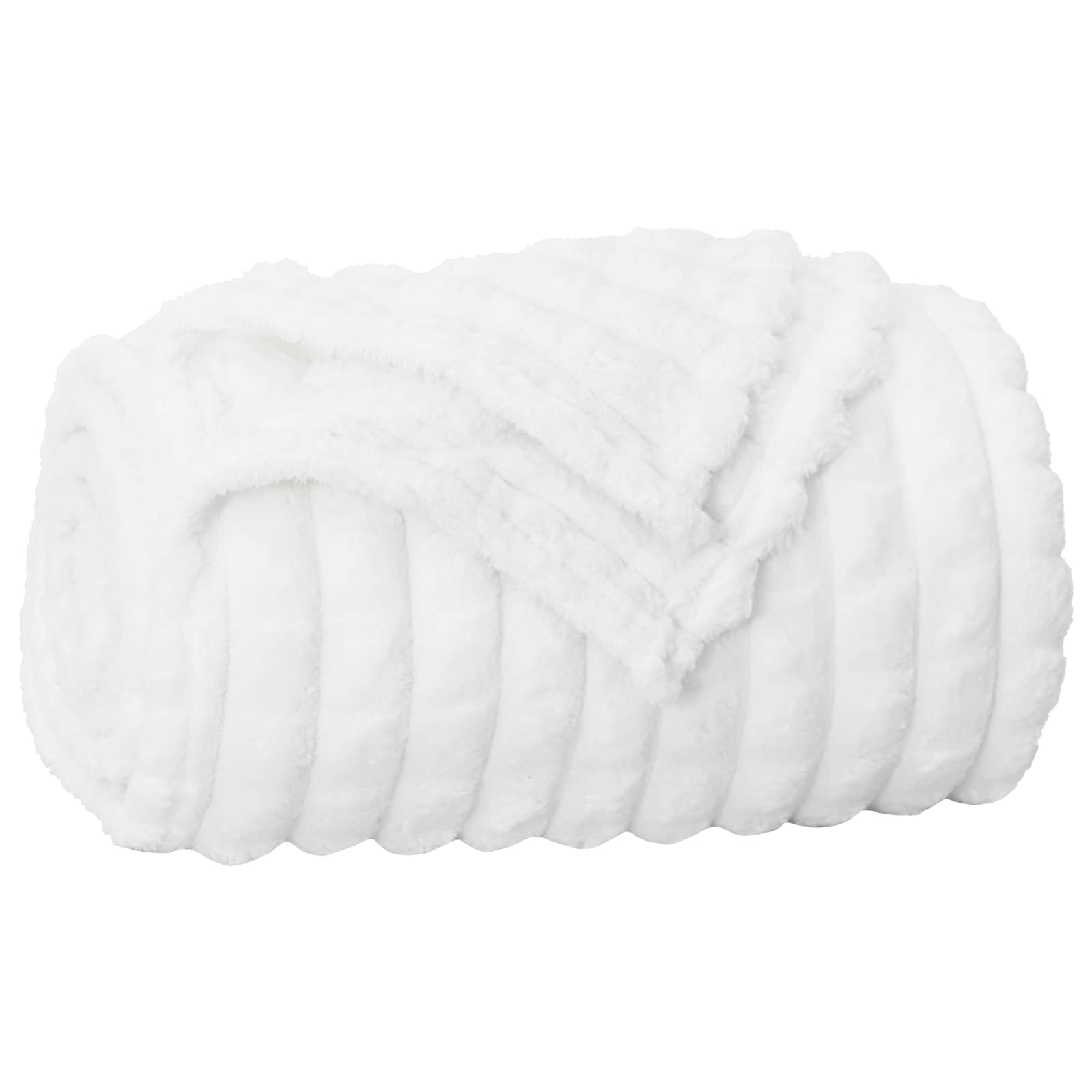 Coperte da Pile 6 pcs Bianco 150 x 130 cm Panno