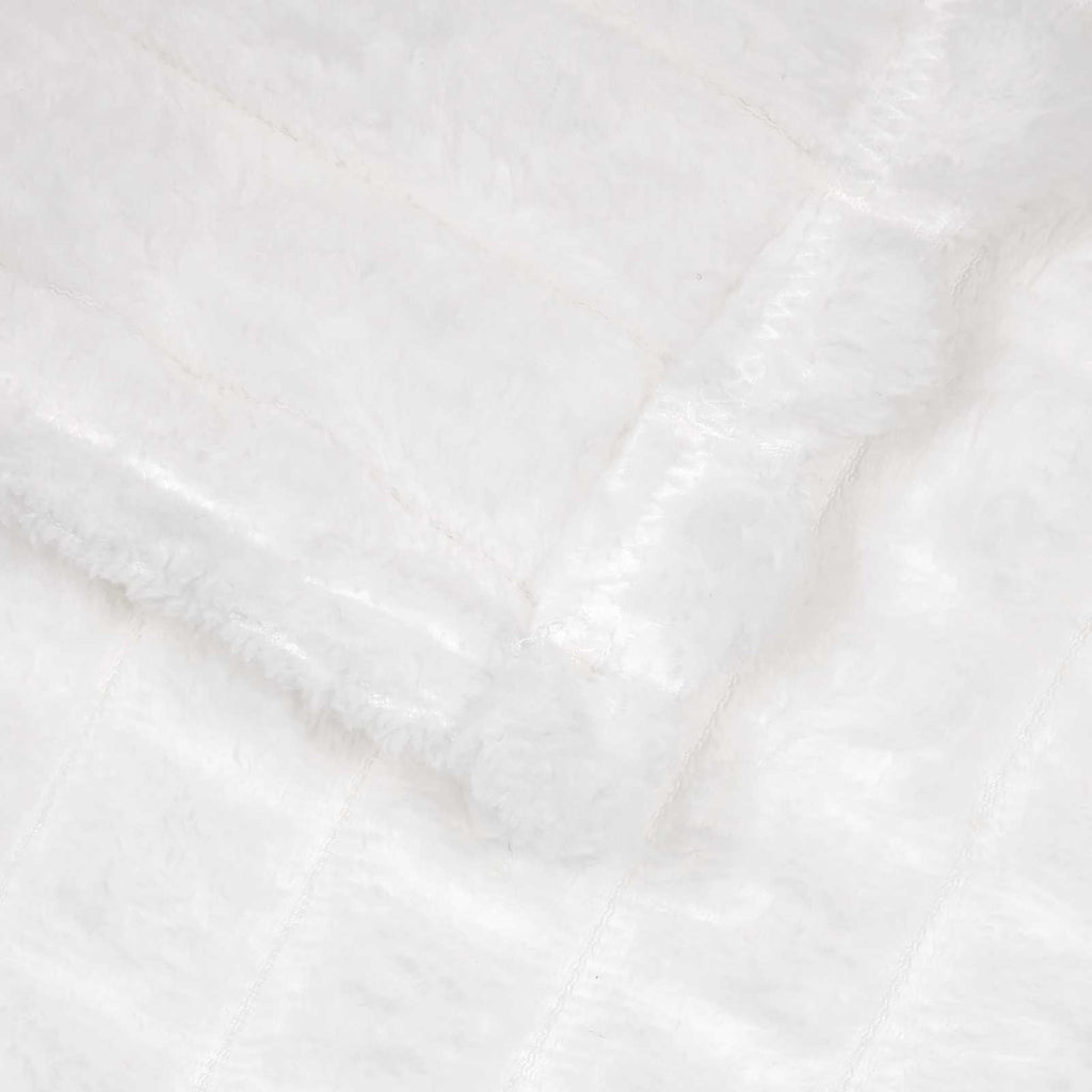 Coperte da Pile 6 pcs Bianco 240 x 220 cm Panno