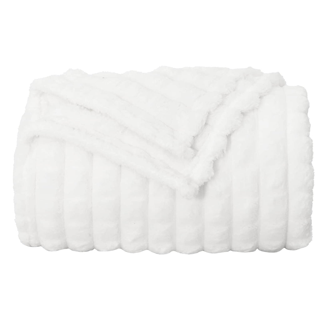 Coperte da Pile 6 pcs Bianco 240 x 220 cm Panno