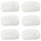 Coperte da Pile 6 pcs Bianco 270 x 240 cm Panno
