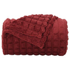 Coperte da Pile 6 pcs Rosso Bordeaux 200 x 150 cm Panno