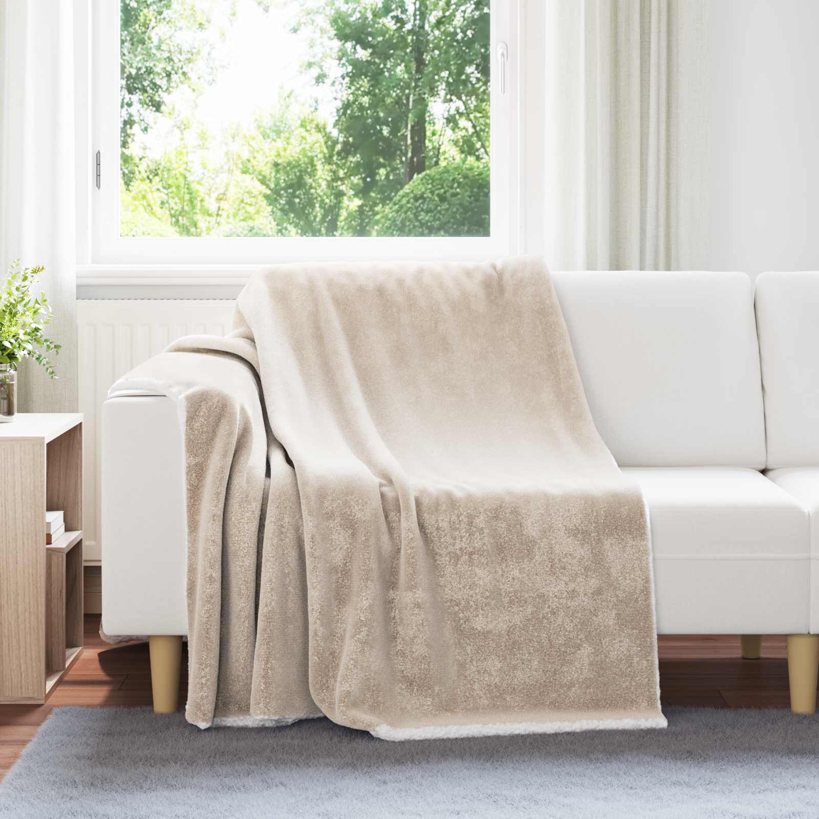 Coperta Beige 150 x 200 cm Panno