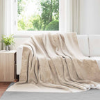 Coperta Beige 220 x 240 cm Panno