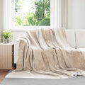 Coperta Beige 240 x 270 cm Panno
