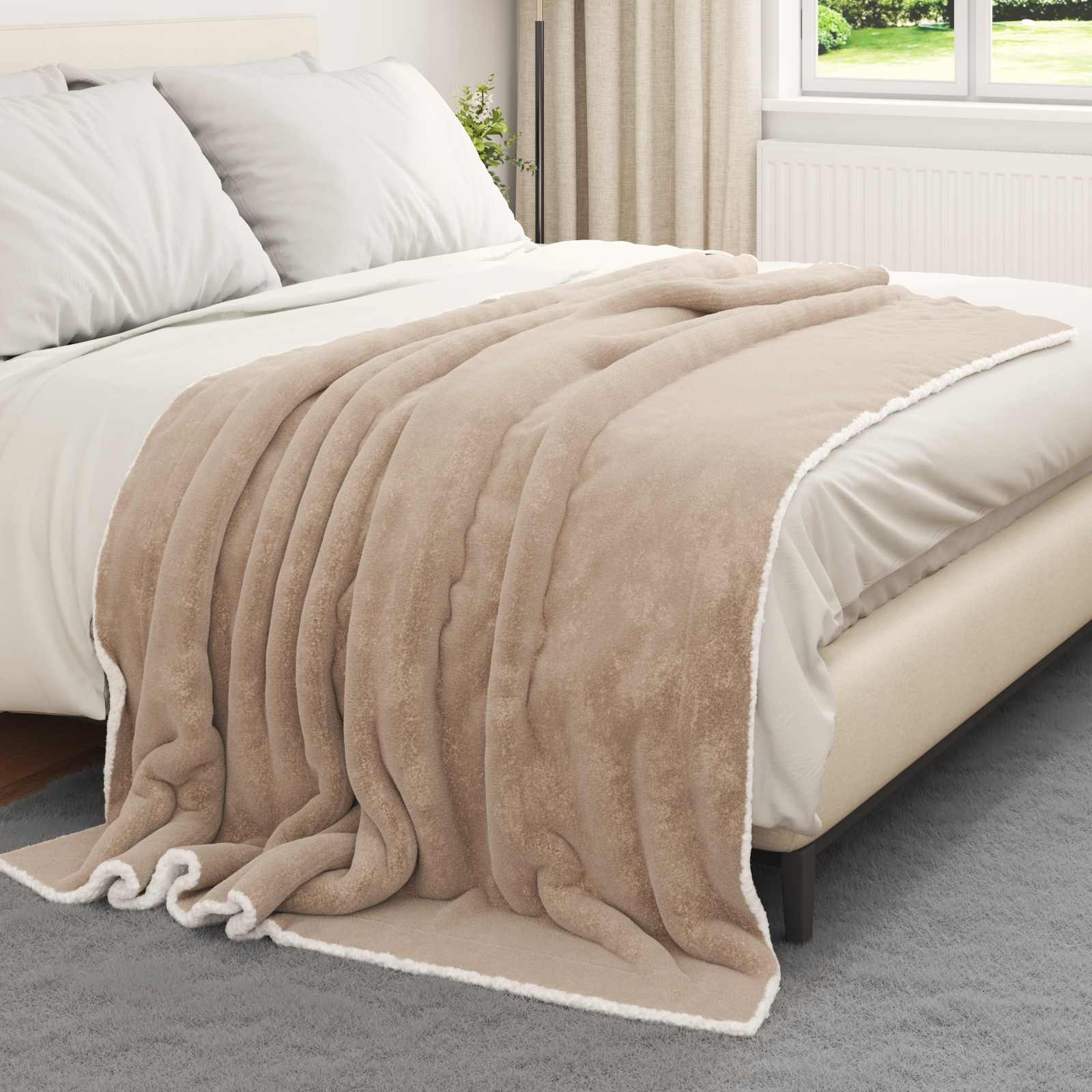 Coperta Cammello 150 x 200 cm Panno