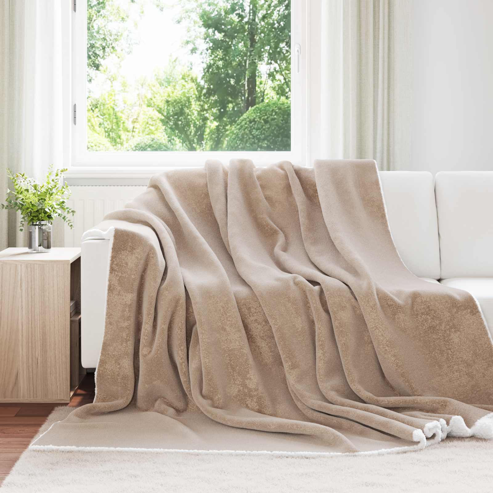 Coperta Cammello 220 x 240 cm Panno