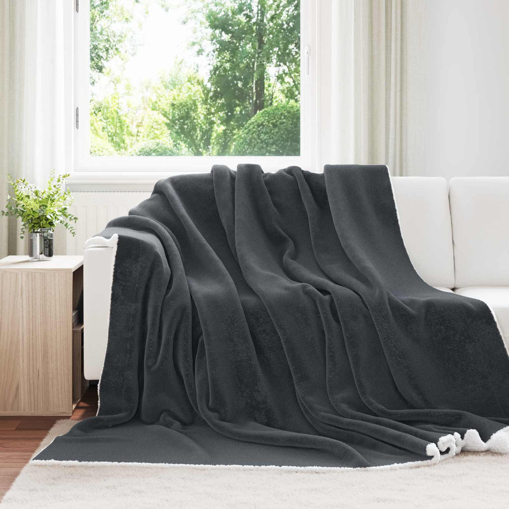 Coperta Grigio scuro 240 x 270 cm Panno