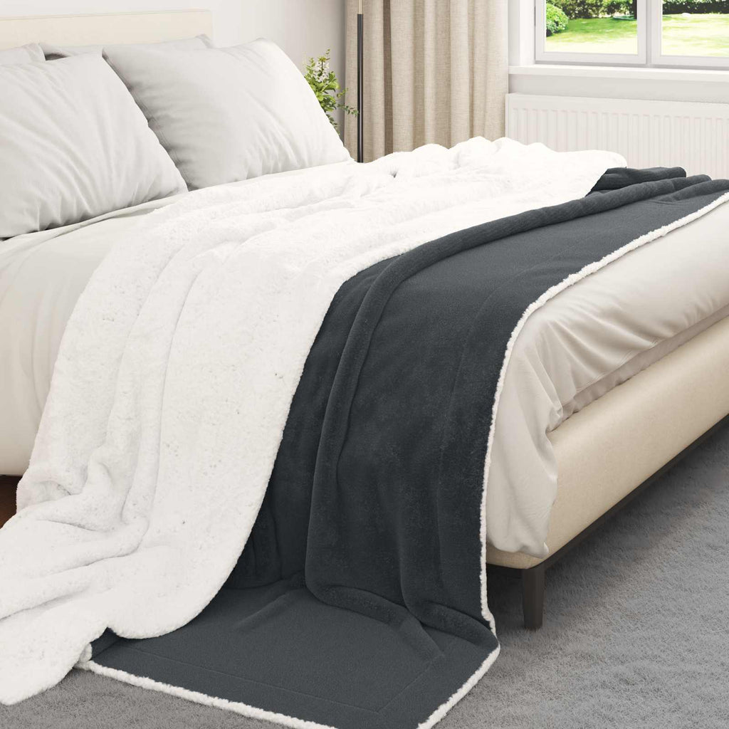 Coperta Grigio scuro 240 x 270 cm Panno