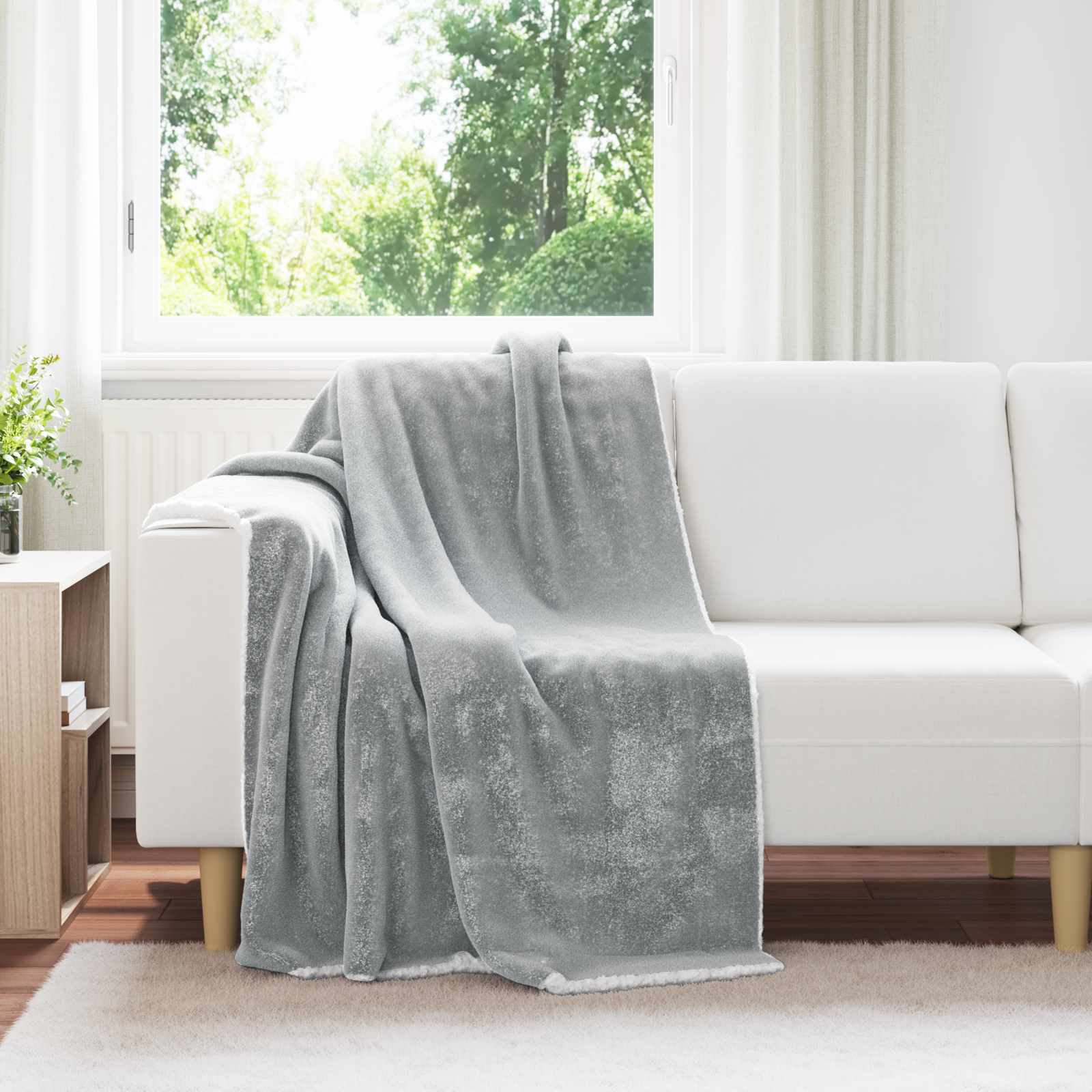 Coperta Grigio 130 x 150 cm Panno