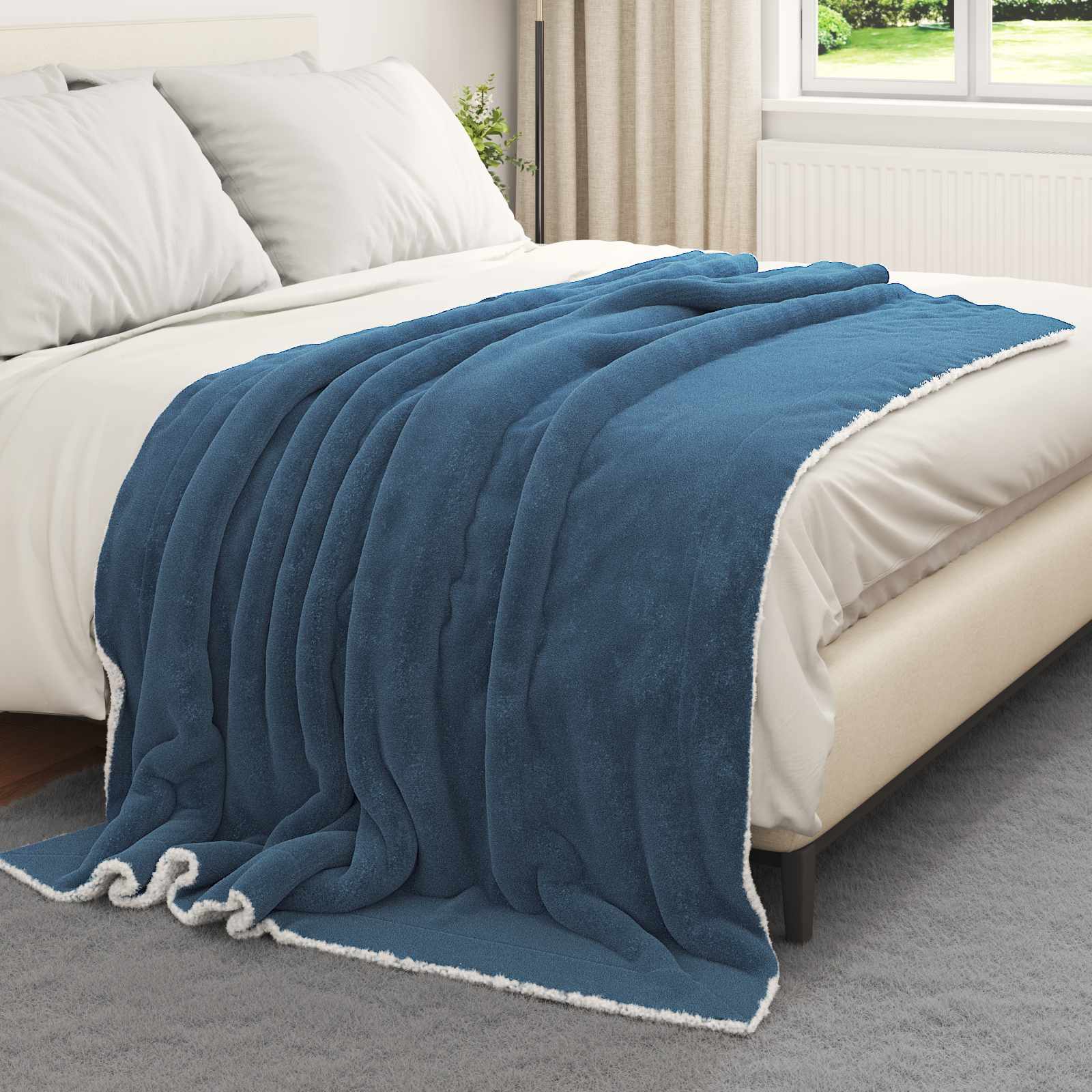 Coperta Blu navy 150 x 200 cm Panno