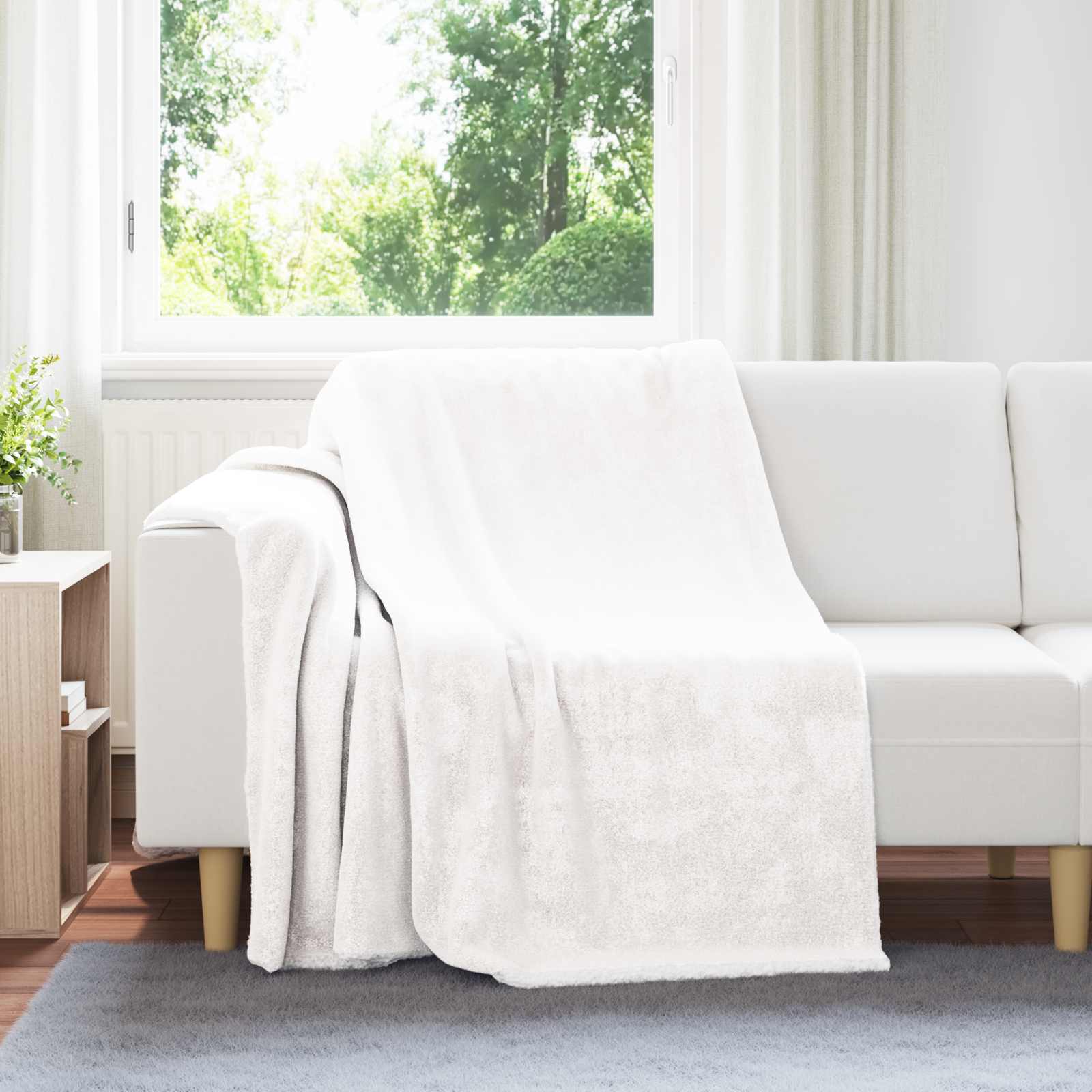 Coperta Bianco 150 x 200 cm Panno