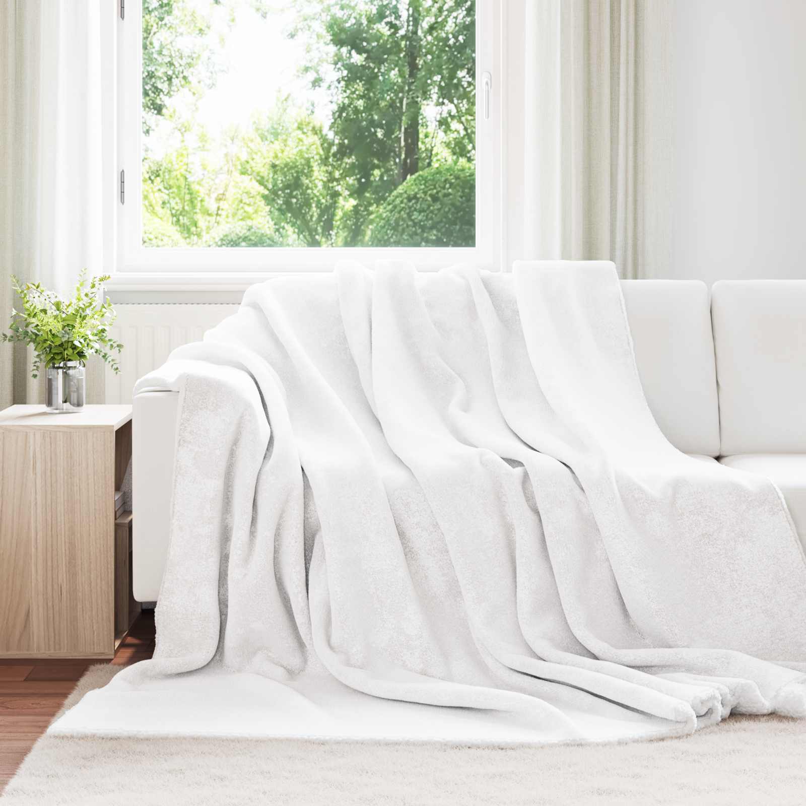 Coperta Bianco 240 x 270 cm Panno