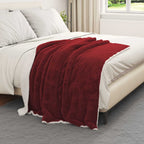 Coperta Rosso Bordeaux 130 x 150 cm Panno
