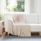 Coperta Beige 170 x 130 cm Panno