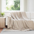 Coperta Beige 240 x 220 cm Panno