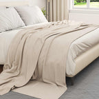 Coperta Beige 240 x 220 cm Panno