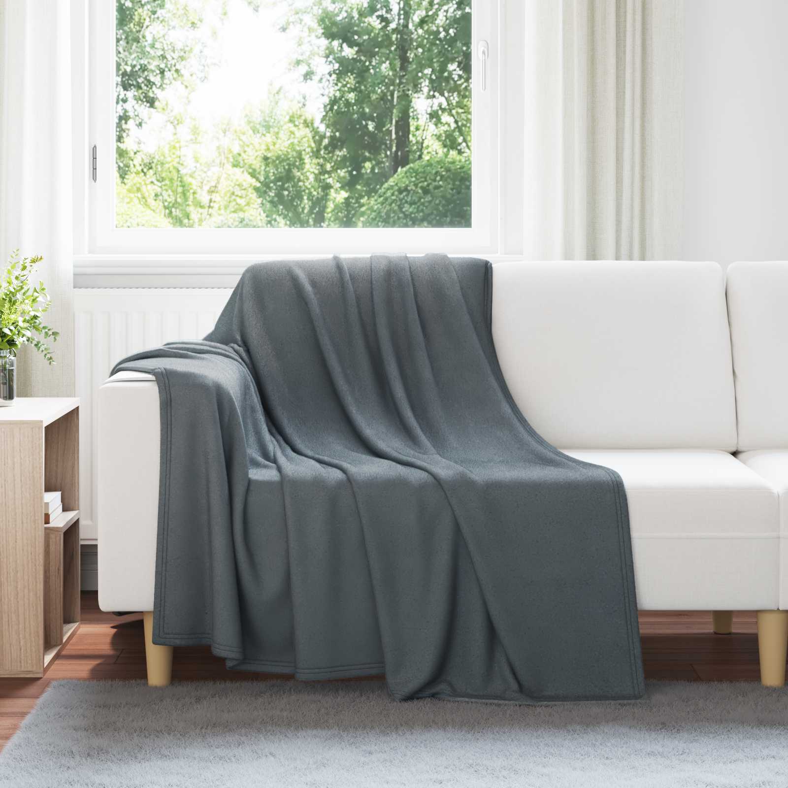 Coperta Grigio scuro 200 x 150 cm Panno