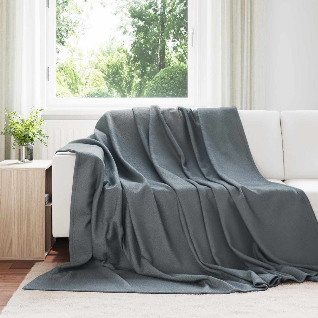 Coperta Grigio scuro 240 x 220 cm Panno
