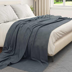 Coperta Grigio scuro 240 x 220 cm Panno