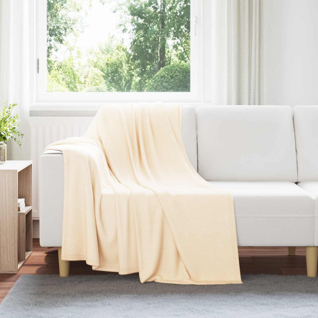Coperta Crema 170 x 130 cm Panno