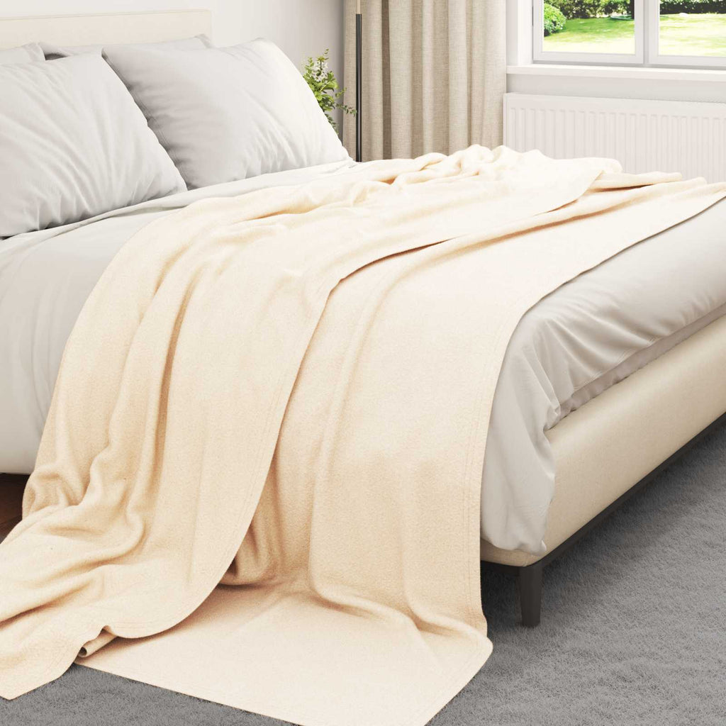 Coperta Crema 240 x 220 cm Panno