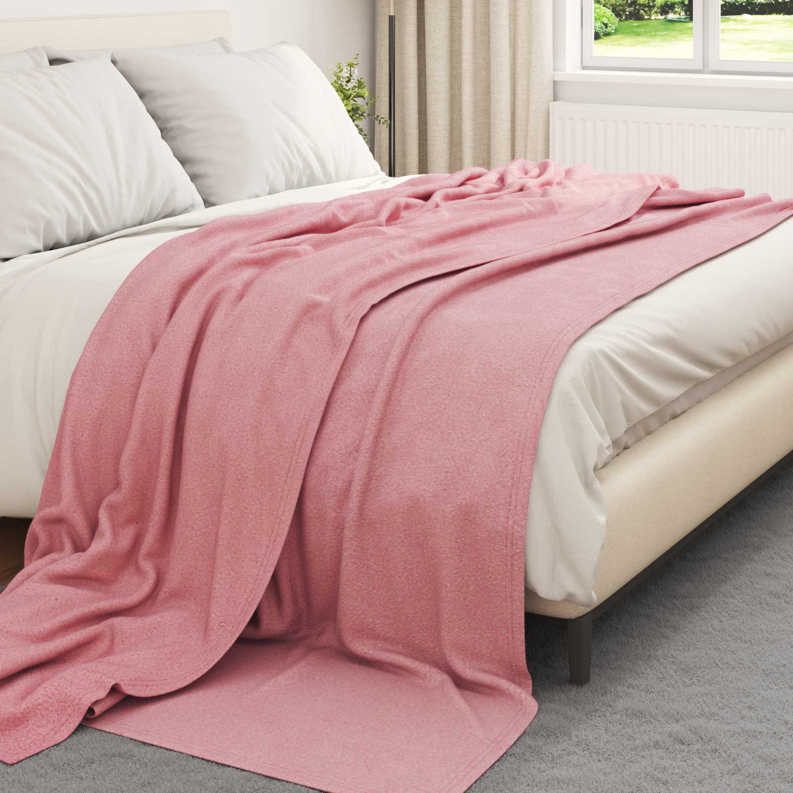 Coperta Rosa 270 x 240 cm Panno