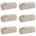 Coperte da Pile 6 pcs Beige 170 x 130 cm Panno