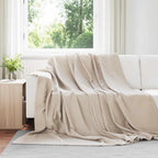 Coperte da Pile 6 pcs Beige 240 x 220 cm Panno