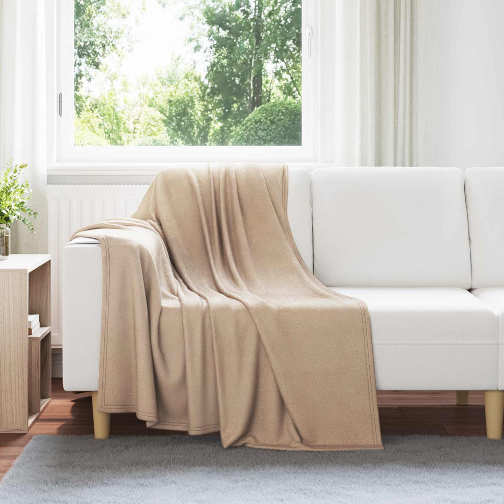 Coperte da Pile 6 pcs Cammello 170 x 130 cm Panno