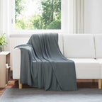 Coperte da Pile 6 pcs Grigio scuro 170 x 130 cm Panno