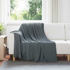 Coperte da Pile 6 pcs Grigio scuro 200 x 150 cm Panno