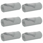 Coperte da Pile 6 pcs Grigio 170 x 130 cm Panno