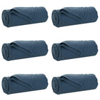 Coperte da Pile 6 pcs Blu navy 170 x 130 cm Panno