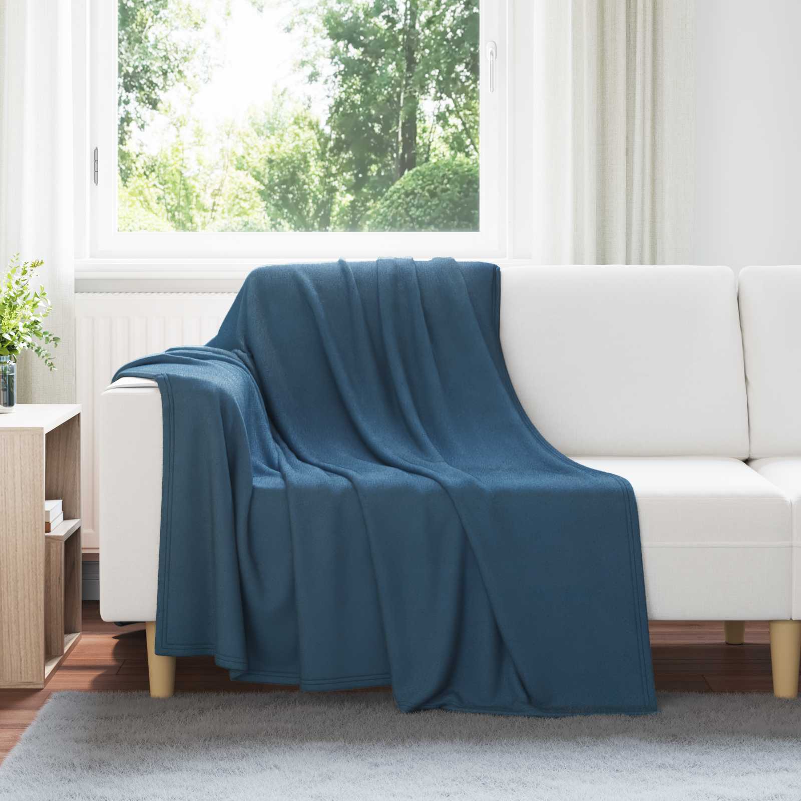 Coperte da Pile 6 pcs Blu navy 200 x 150 cm Panno