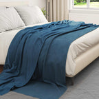 Coperte da Pile 6 pcs Blu navy 240 x 220 cm Panno