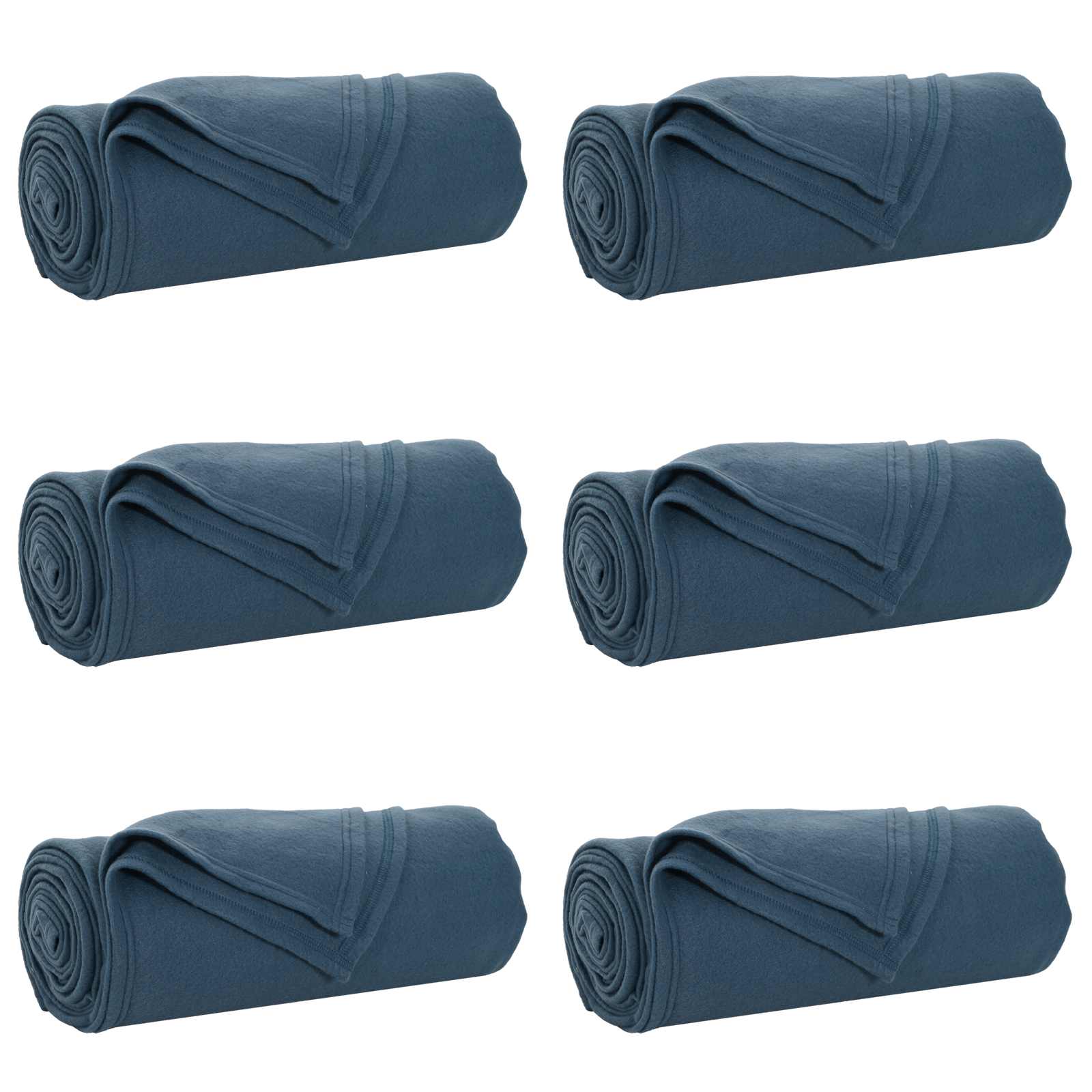 Coperte da Pile 6 pcs Blu navy 270 x 240 cm Panno