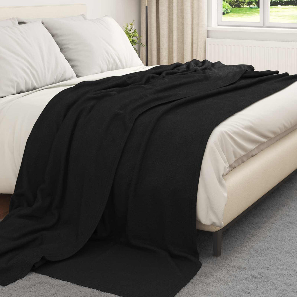 Coperte da Pile 6 pcs Nero 240 x 220 cm Panno