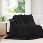 Coperte da Pile 6 pcs Nero 270 x 240 cm Panno