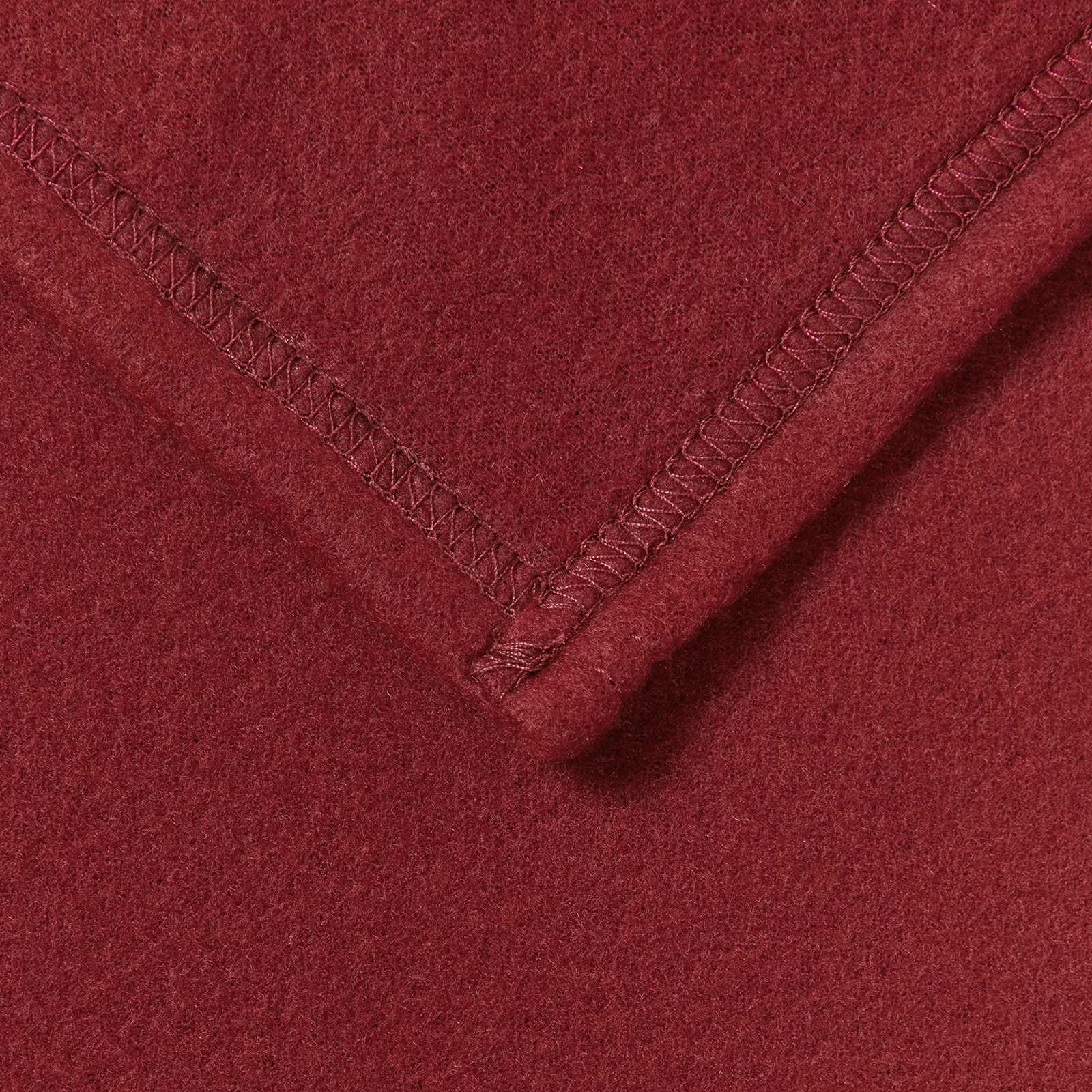 Coperte da Pile 6 pcs Rosso Bordeaux 170 x 130 cm Panno