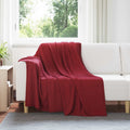 Coperte da Pile 6 pcs Rosso Bordeaux 200 x 150 cm Panno
