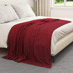 Coperte da Pile 6 pcs Rosso Bordeaux 200 x 150 cm Panno