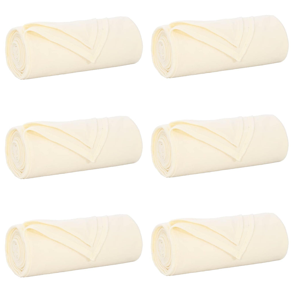 Coperte da Pile 6 pcs Crema 240 x 220 cm Panno