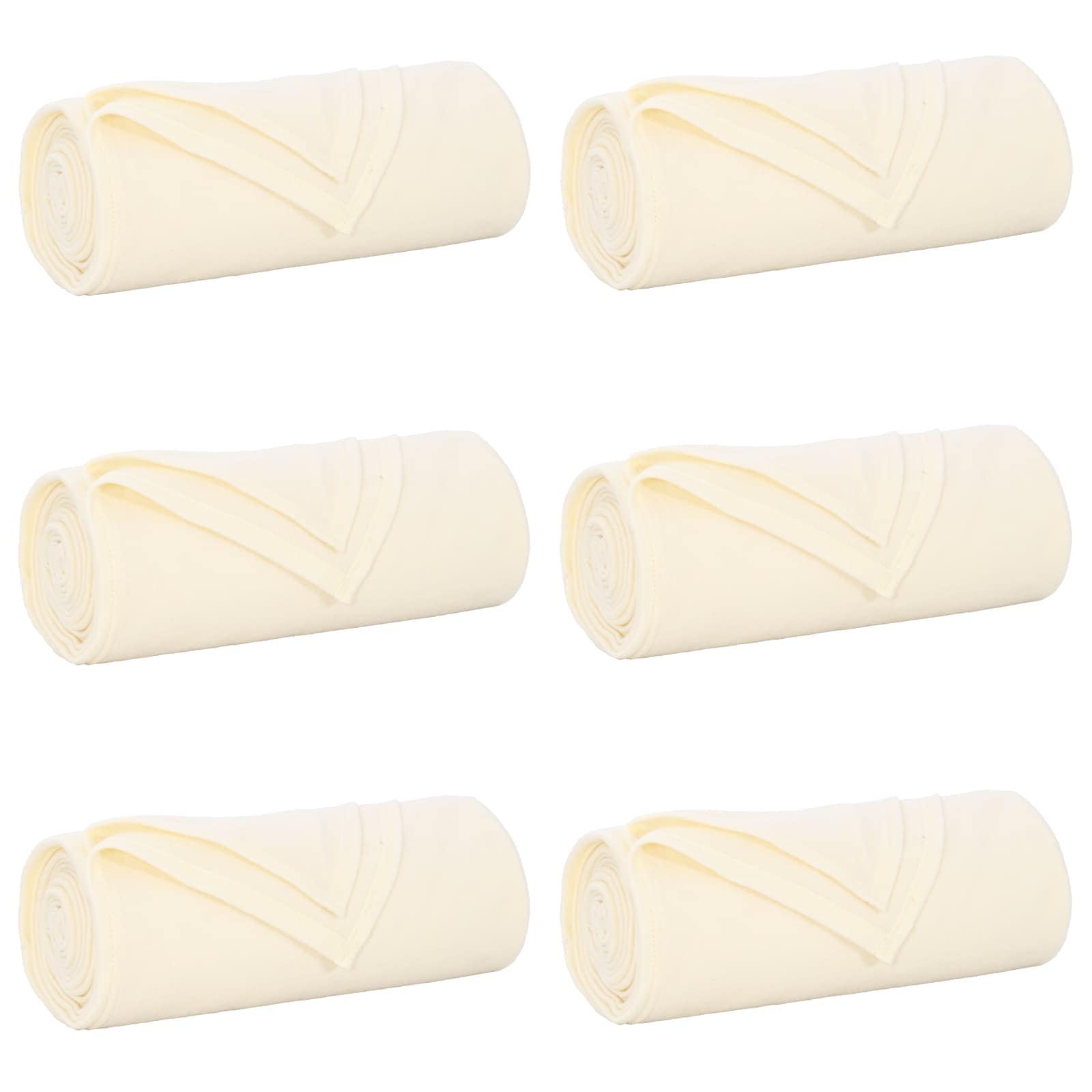 Coperte da Pile 6 pcs Crema 270 x 240 cm Panno