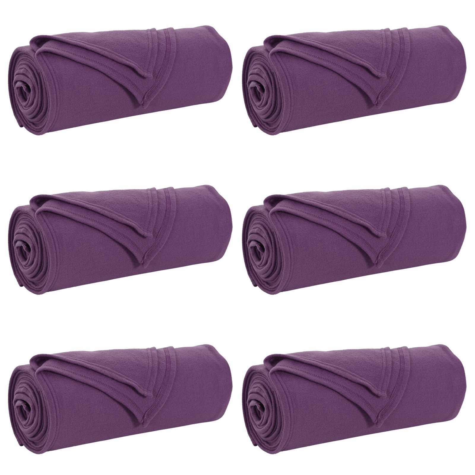Coperte da Pile 6 pcs Viola 170 x 130 cm Panno
