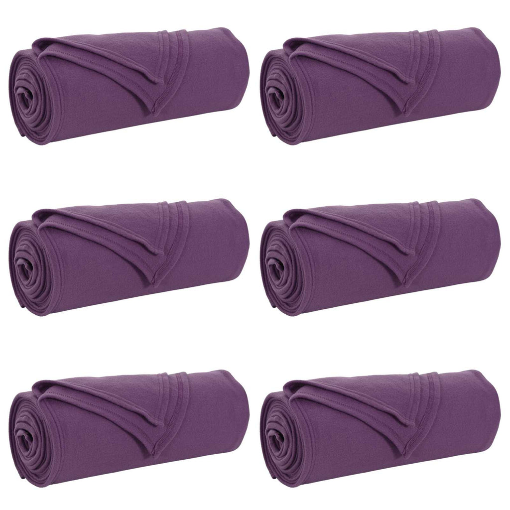Coperte da Pile 6 pcs Viola 270 x 240 cm Panno