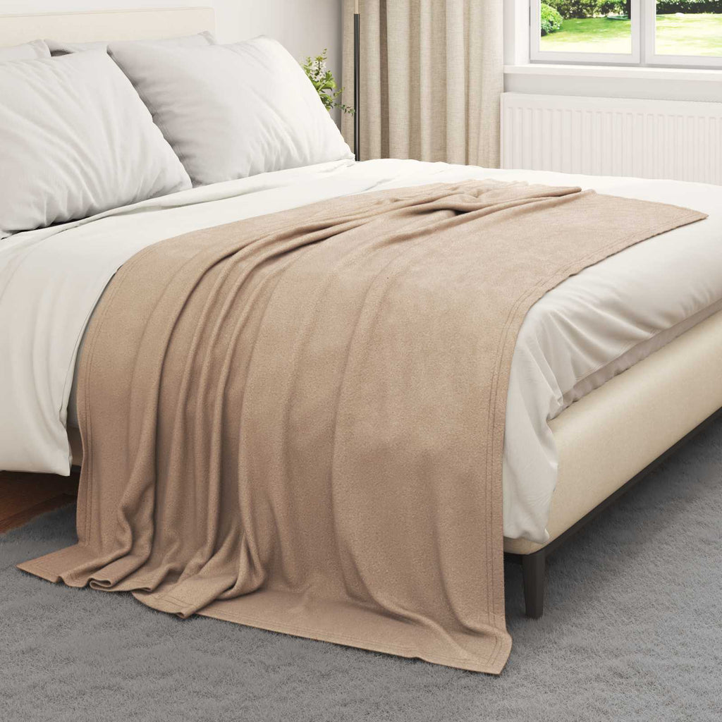 Coperte da Pile 24 pcs Cammello 200 x 150 cm Panno