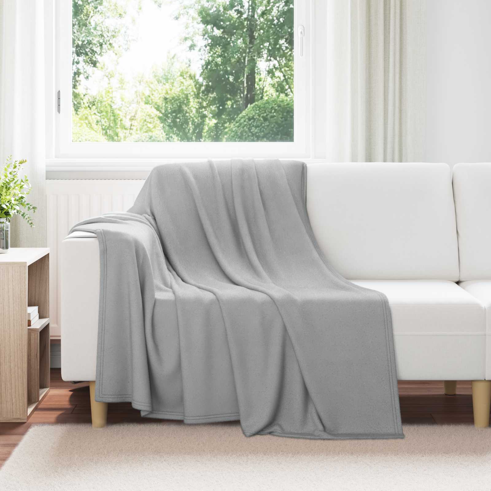 Coperte da Pile 24 pcs Grigio 200 x 150 cm Panno