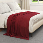 Coperte da Pile 24 pcs Rosso Bordeaux 170 x 130 cm Panno