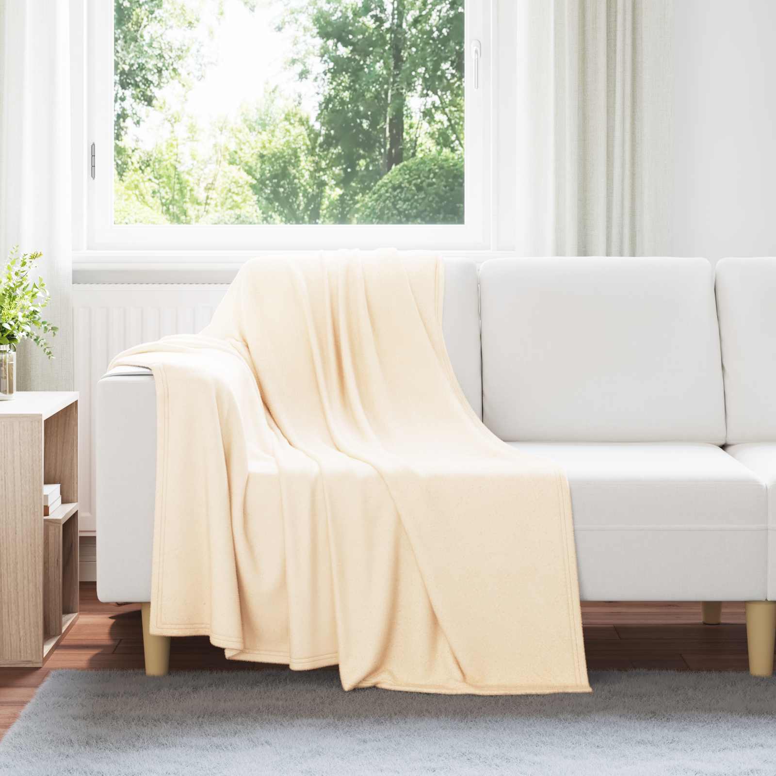 Coperte da Pile 24 pcs Crema 170 x 130 cm Panno