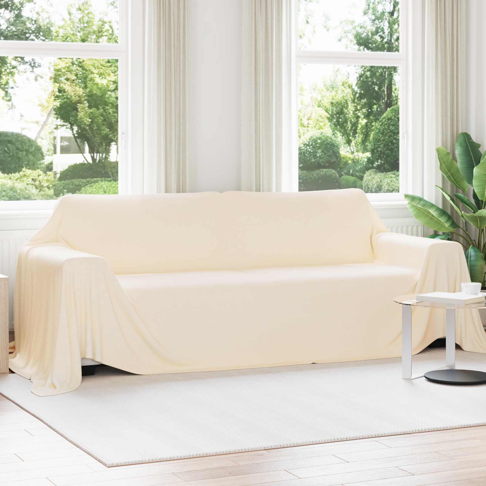 Coperta Crema 350 x 270 cm Panno
